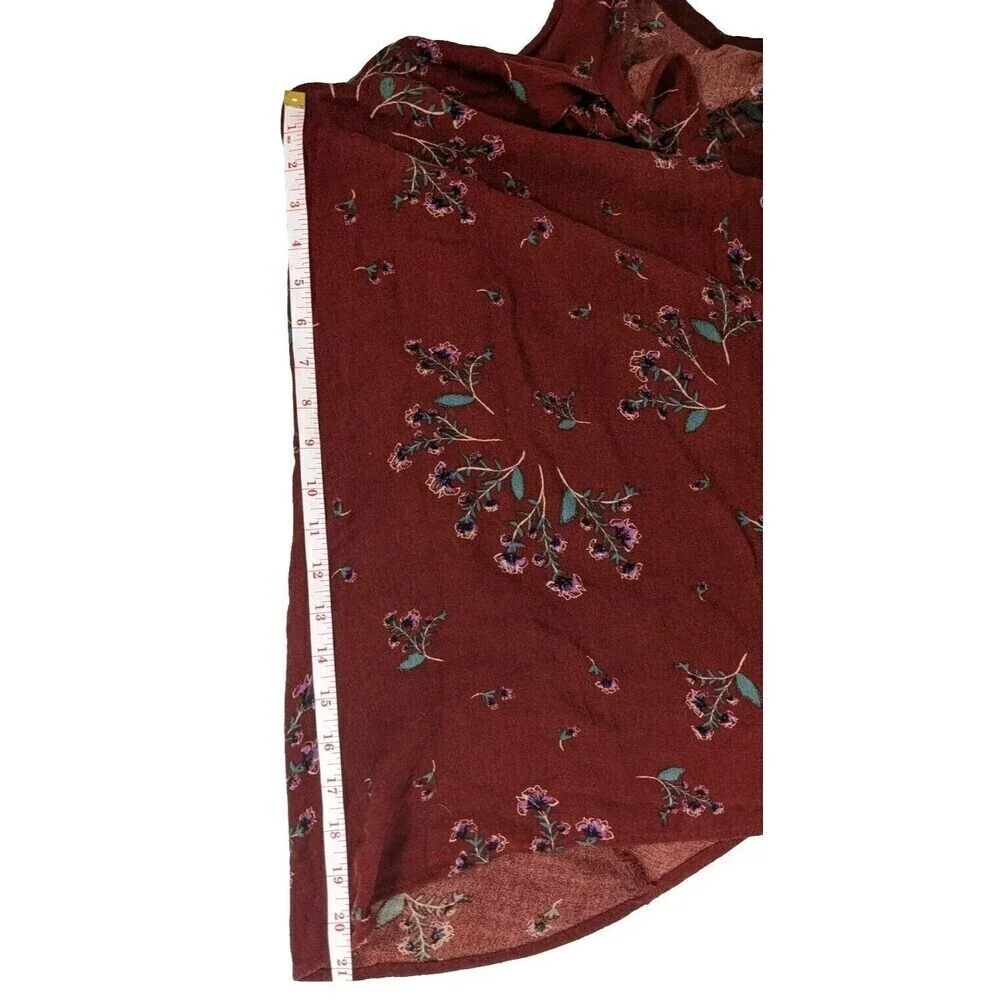 Free People Tree Swing Printed‎ Tunic Dress Crimson XS